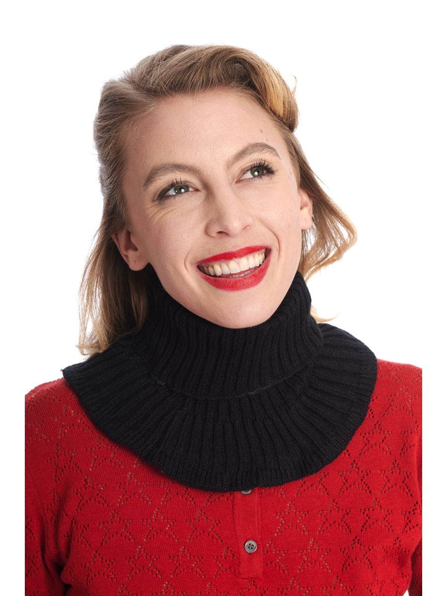 ZARIA NECK WARMER-Black-One Size