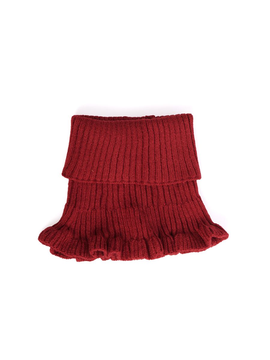 ZARIA NECK WARMER-Burgundy-One Size