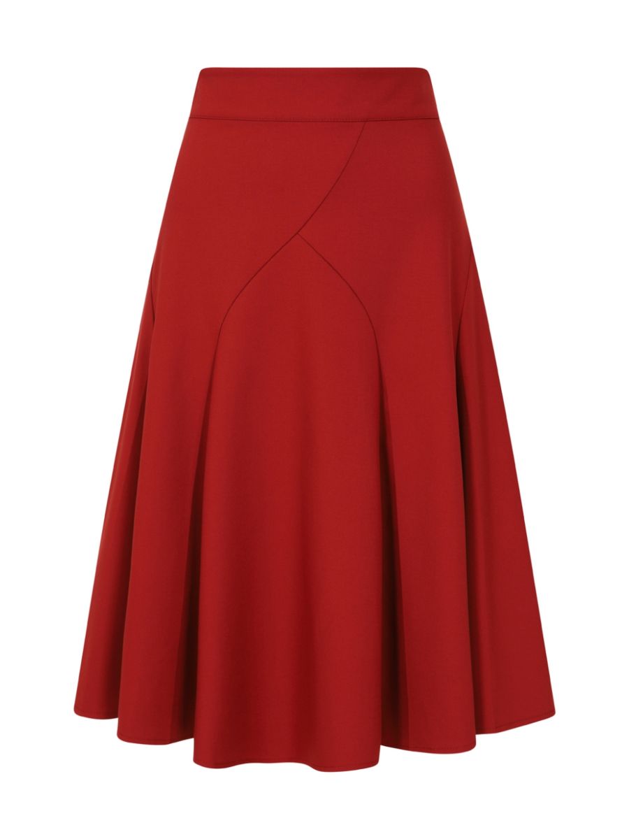 CAROL CLASSIC PANEL DETAIL SKIRT Red
