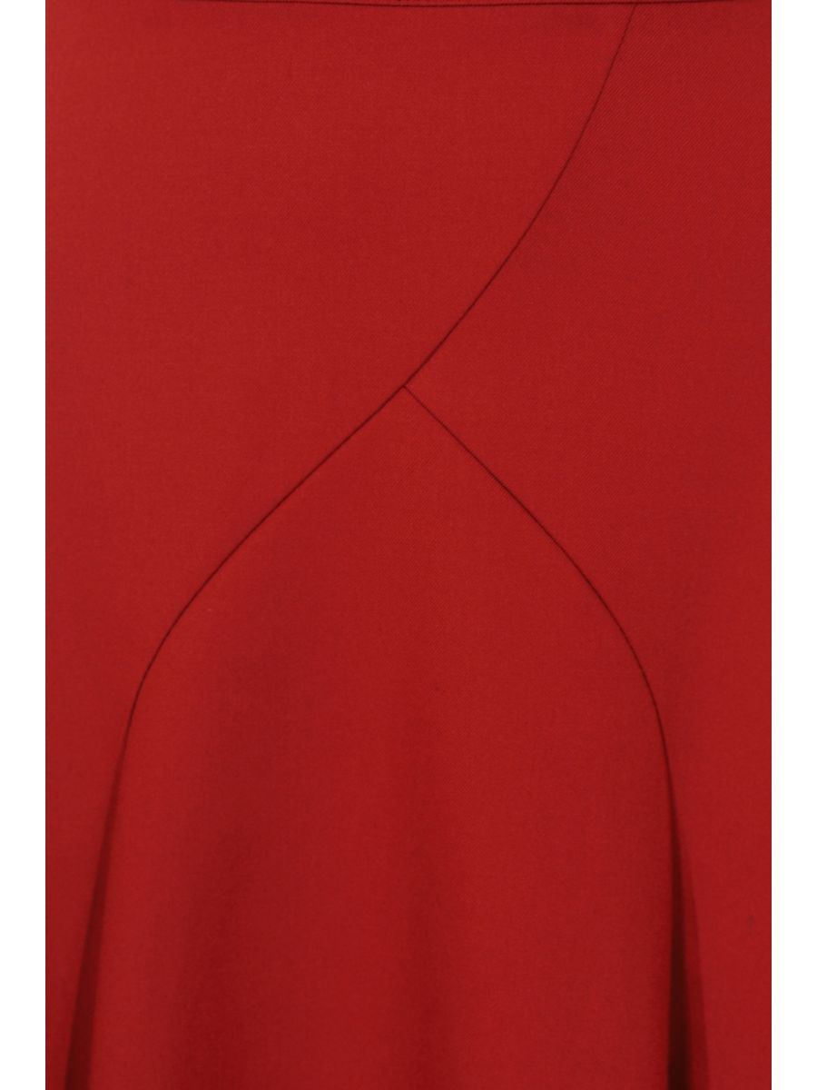 CAROL CLASSIC PANEL DETAIL SKIRT Red