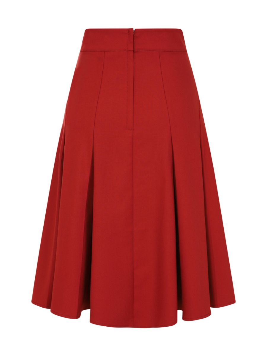 CAROL CLASSIC PANEL DETAIL SKIRT Red