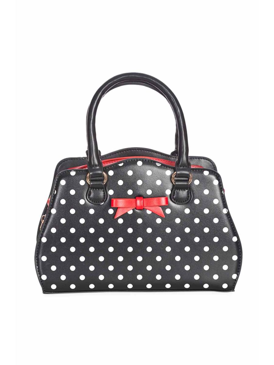 POPPY POLKA HANDBAG Black