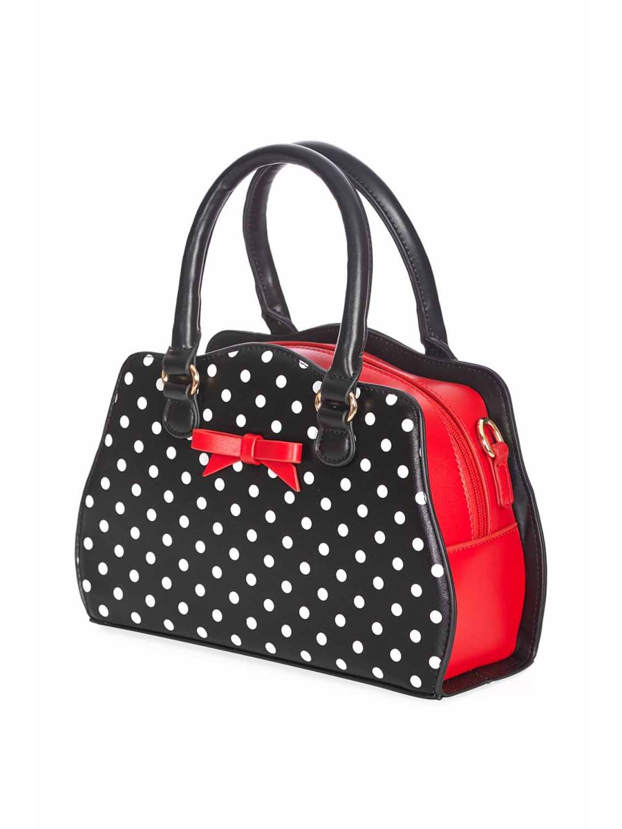 POPPY POLKA HANDBAG Black