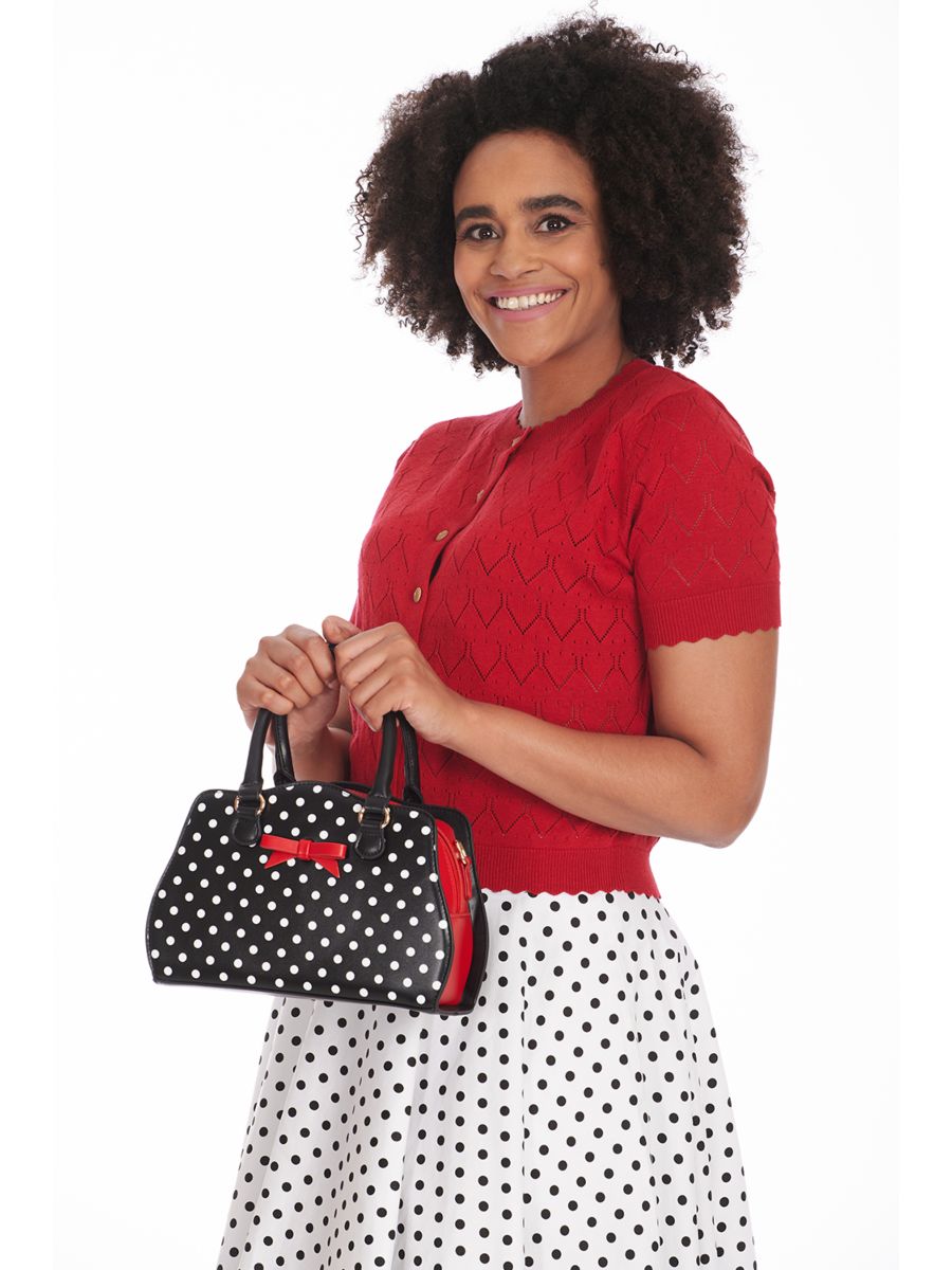 POPPY POLKA HANDBAG Black