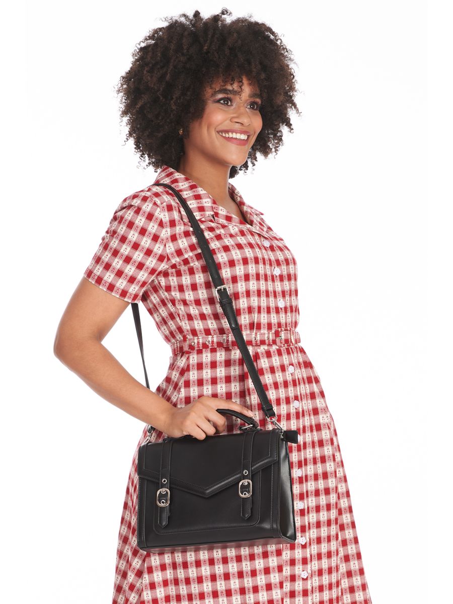 MIRABELLE MESSENGER SHOULDER  BAG Black