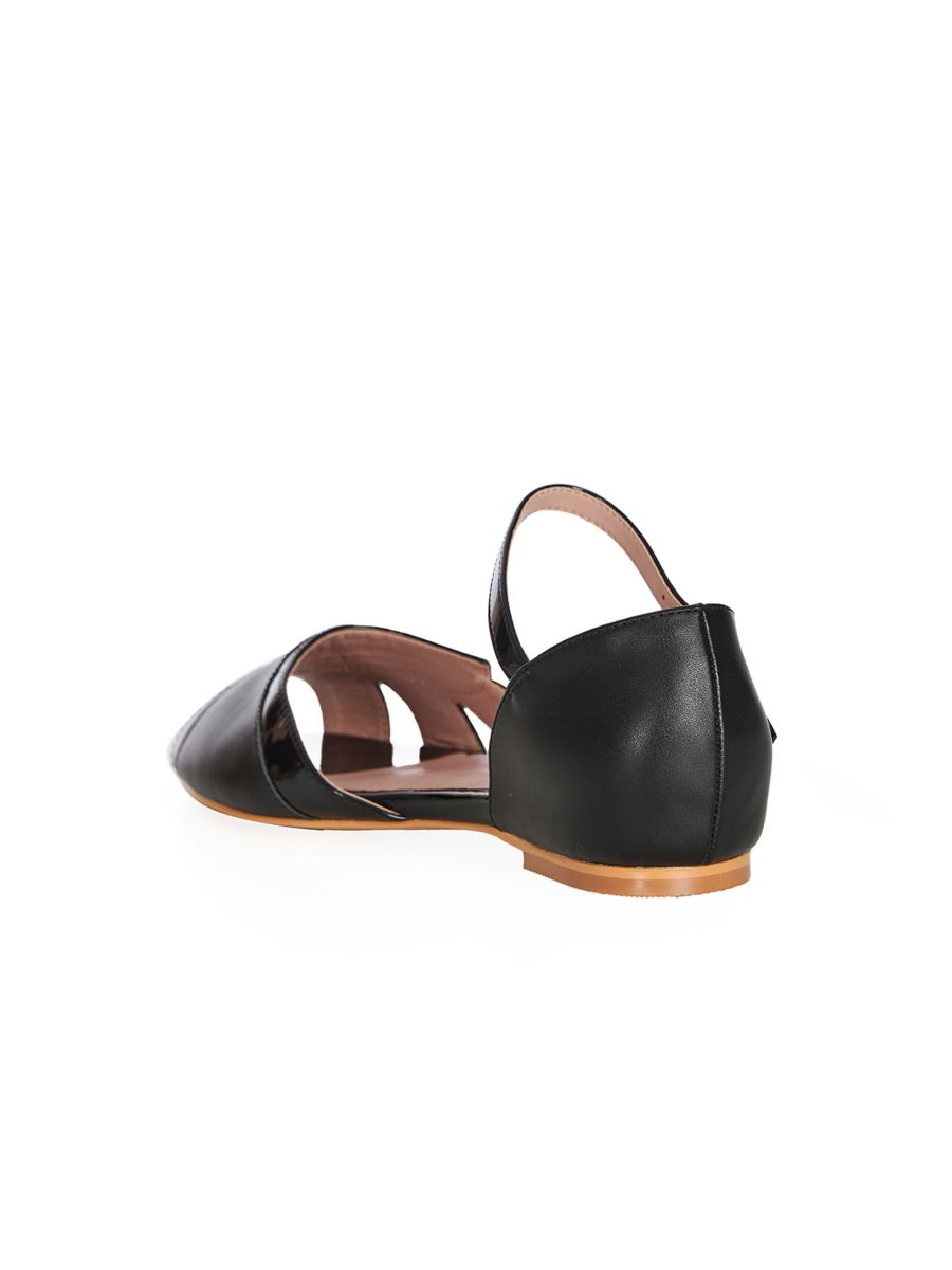 GLAMOROUS GLIDERS FLAT SANDALS Black