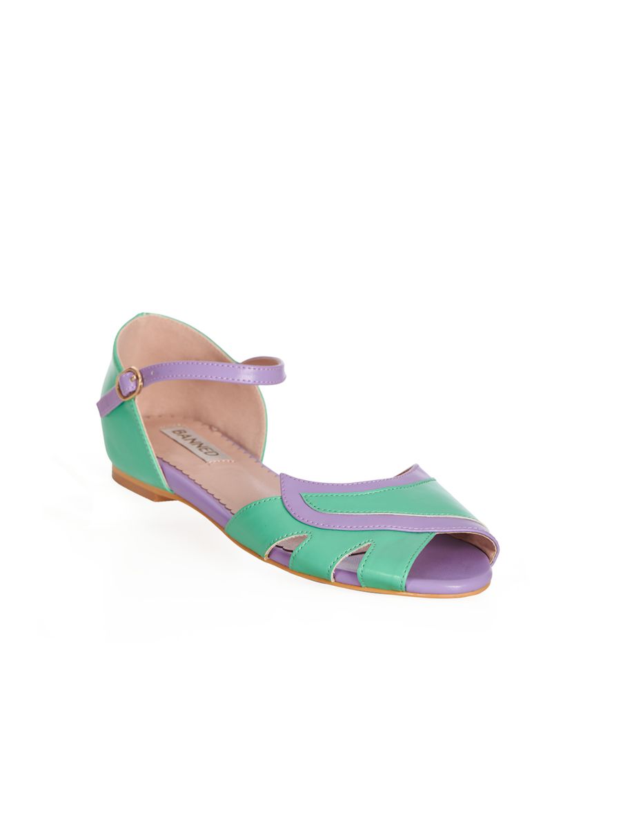 GLAMOROUS GLIDERS FLAT SANDALS Mint