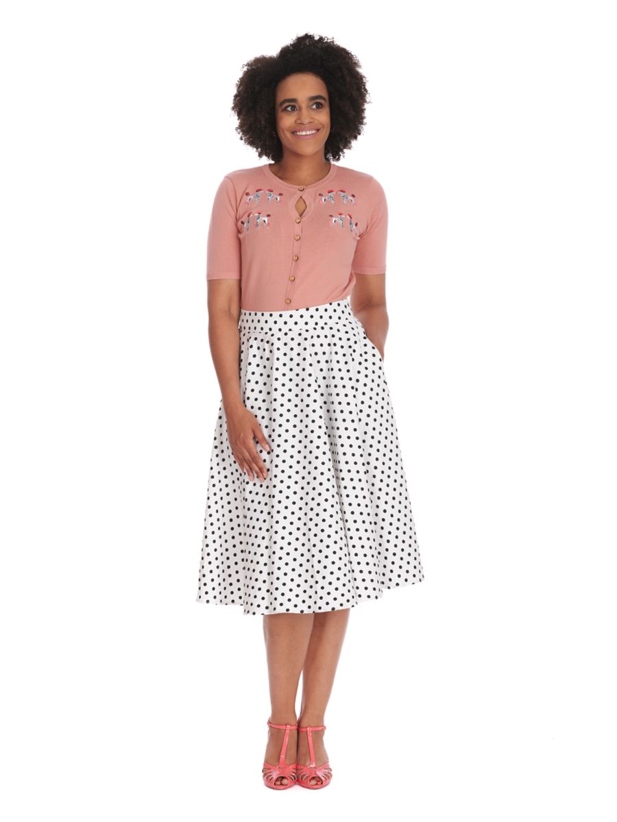 THE KISSING POODLES CARDIGAN Pink