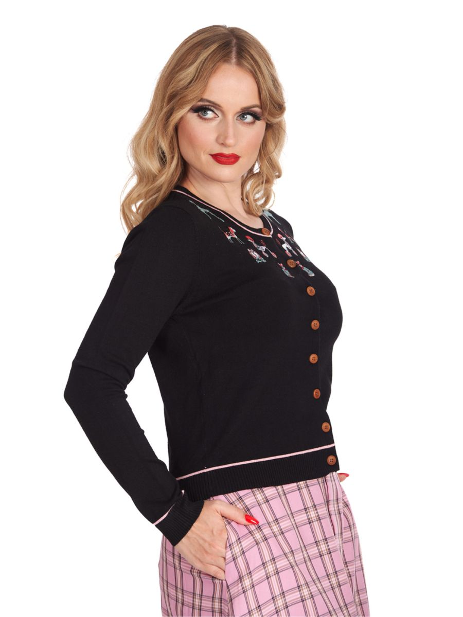 ANIMAL KINGDOM CARDIGAN Black