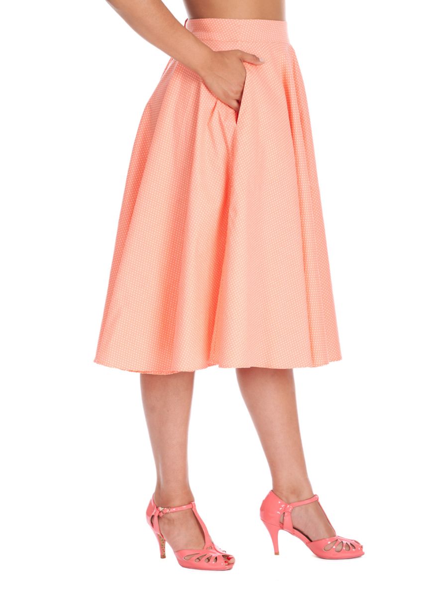MINI POLKA QUEEN SWING SKIRT Pink