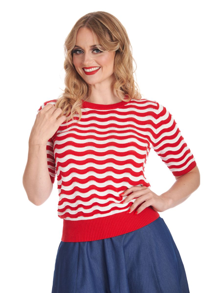 CATCHING WAVES JUMPER Red