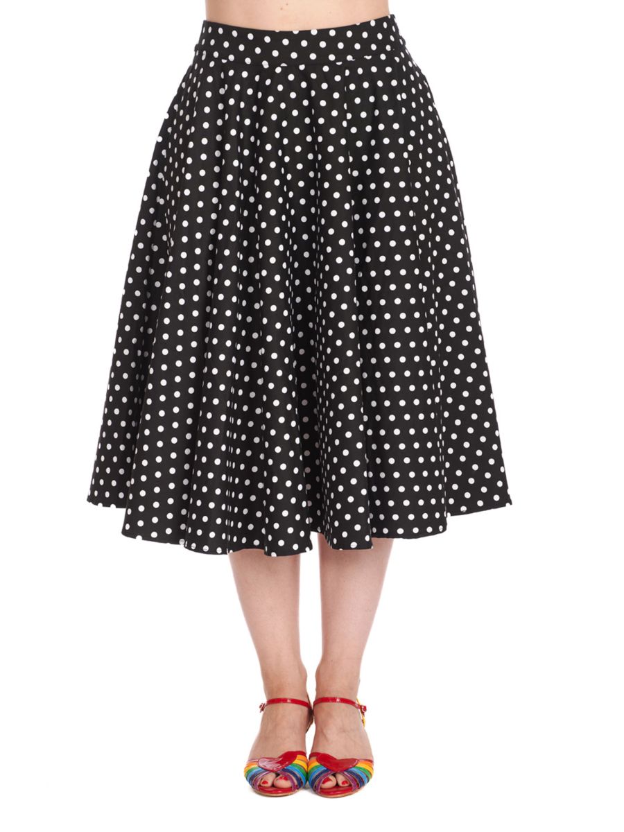 DOT DAYS SWING SKIRT Black