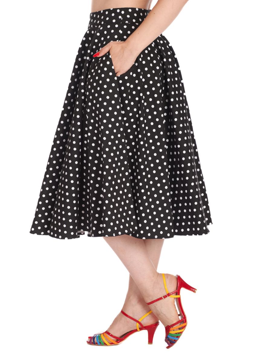 DOT DAYS SWING SKIRT Black