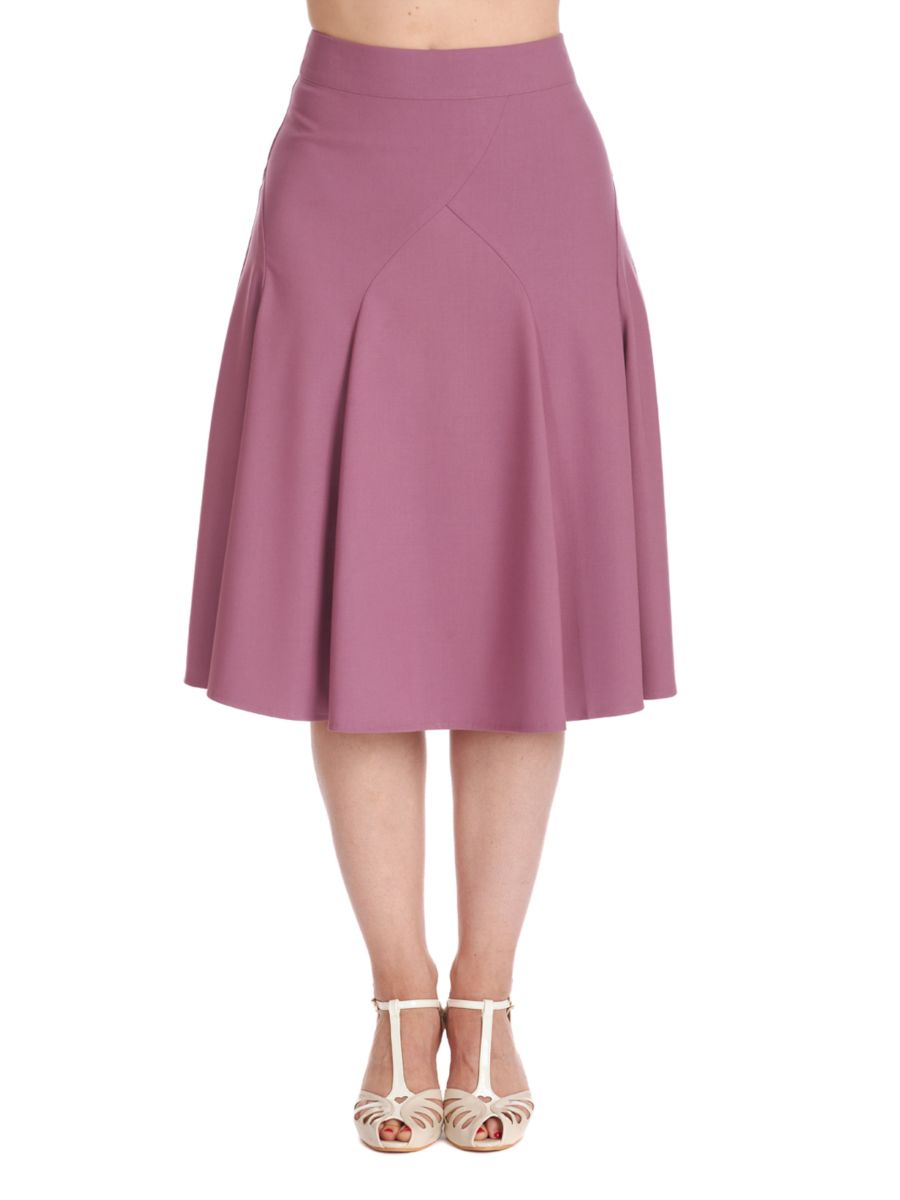 CAROL CLASSIC PANEL DETAIL SKIRT Lilac
