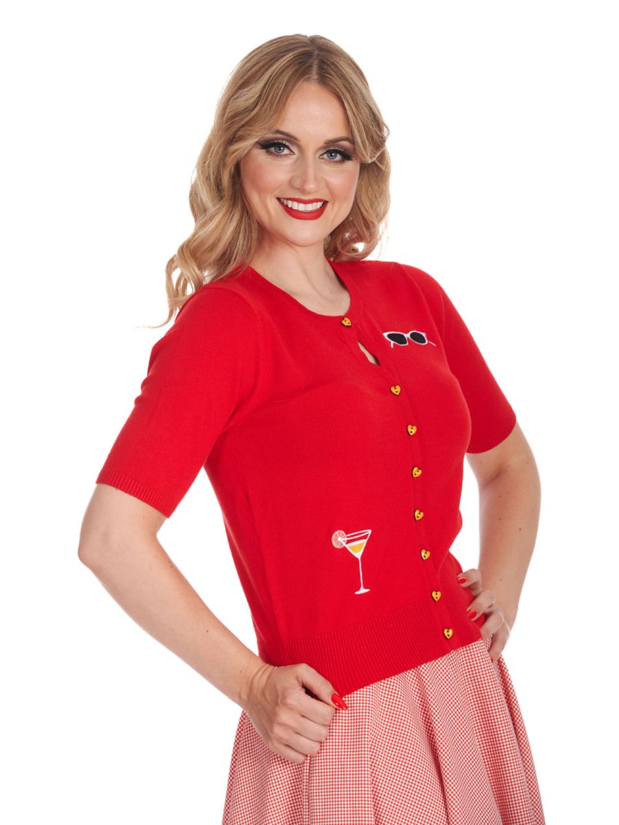 SUMMER LOVIN' CARDIGAN Red