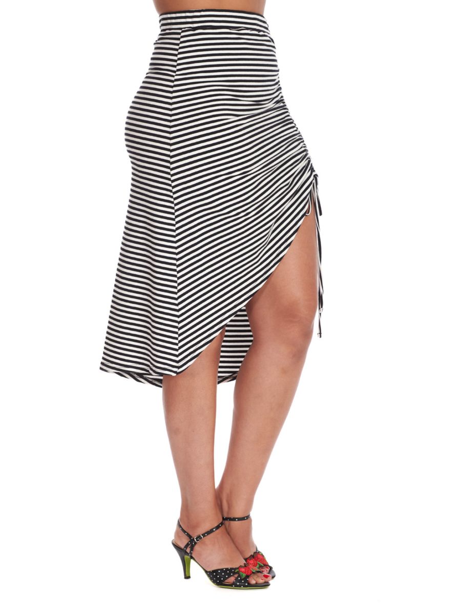 BEACH BREEZE SKIRT Black/White