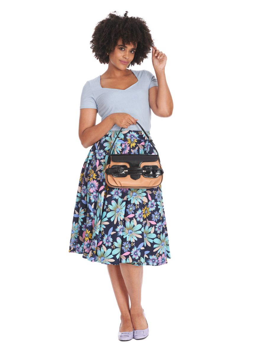 SUMMER BEE SWING SKIRT  Navy