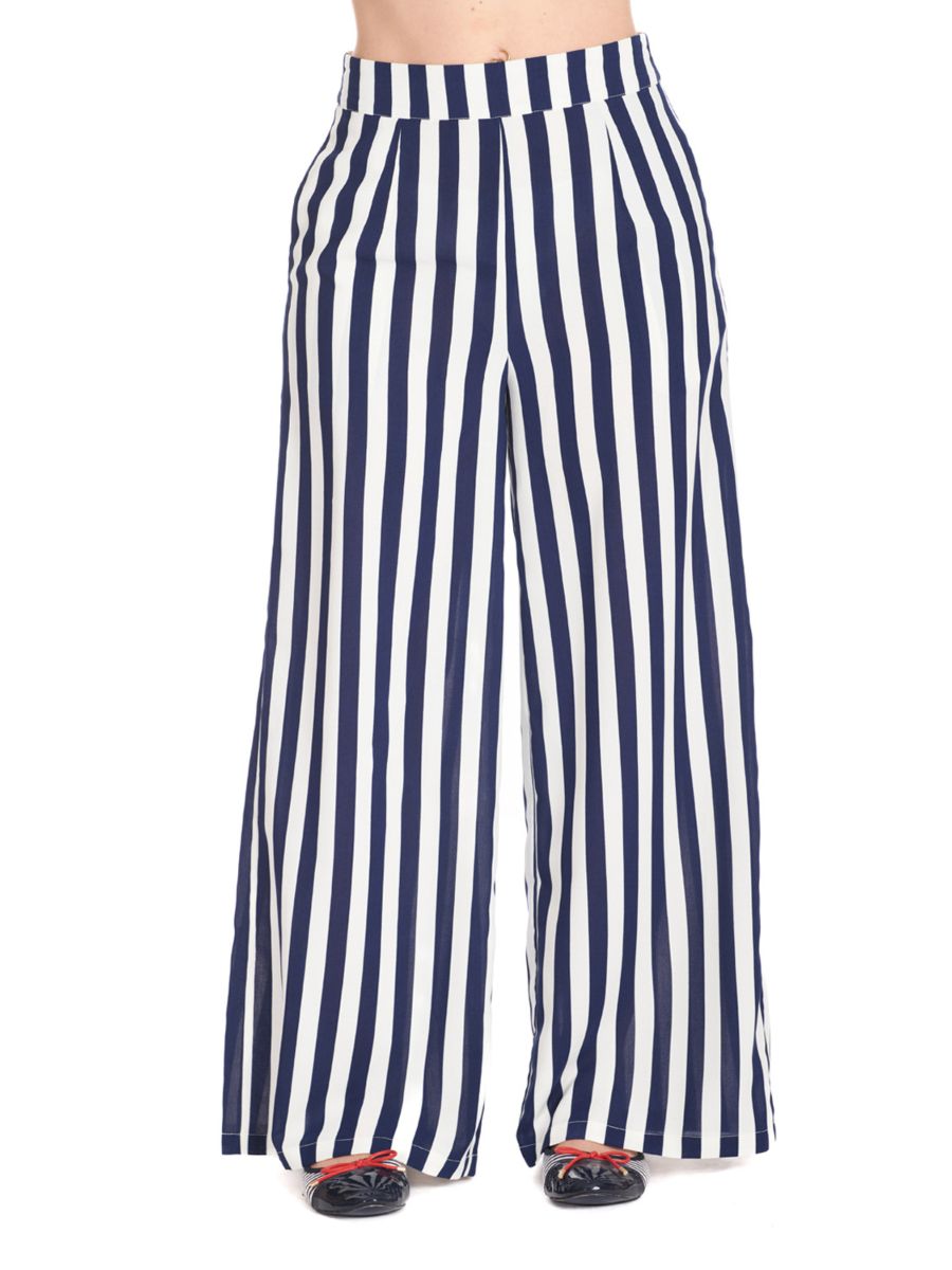 SALLY STRIPE TROUSER Navy