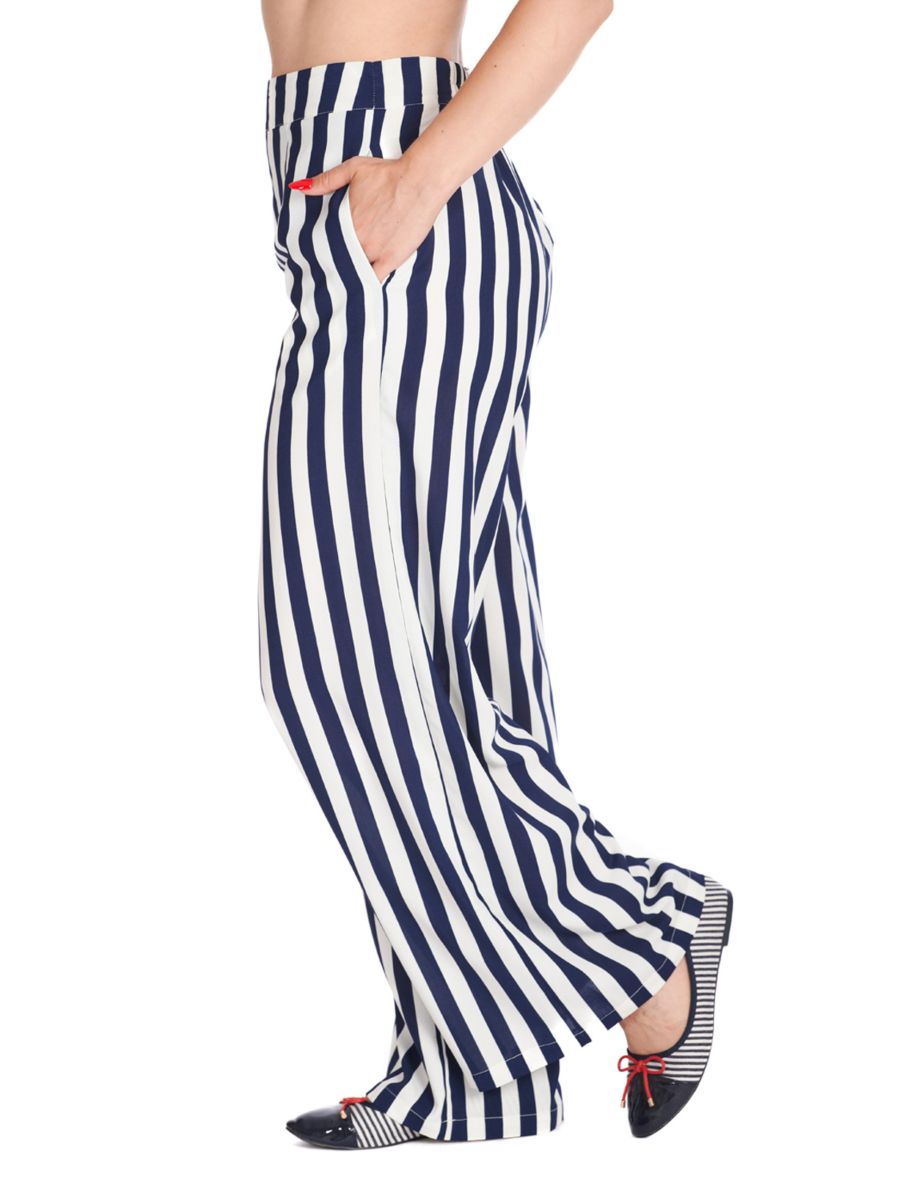 SALLY STRIPE TROUSER Navy