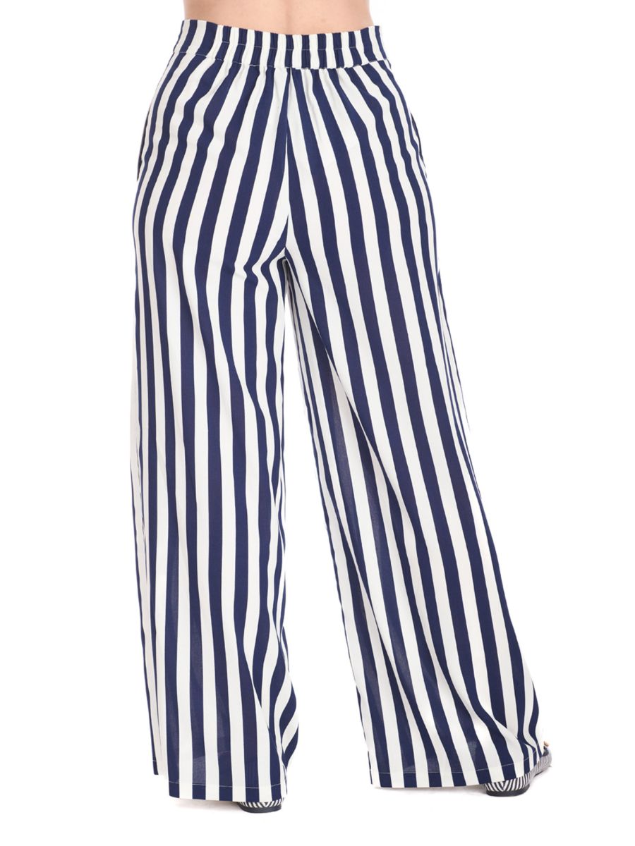 SALLY STRIPE TROUSER Navy