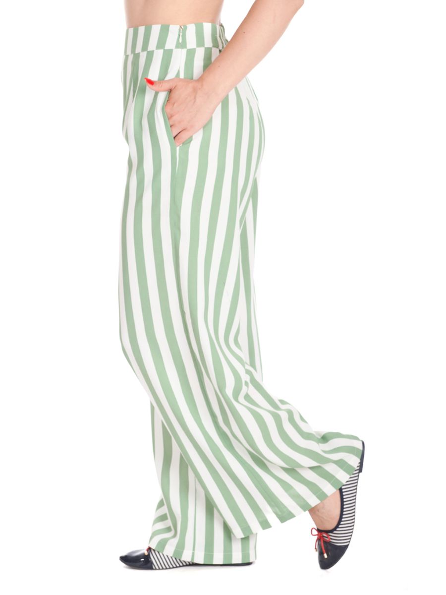 SALLY STRIPE TROUSER Green