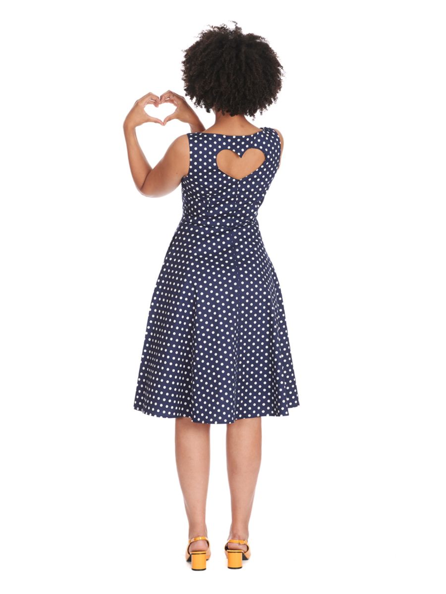 DOT DAYS SWING DRESS Navy