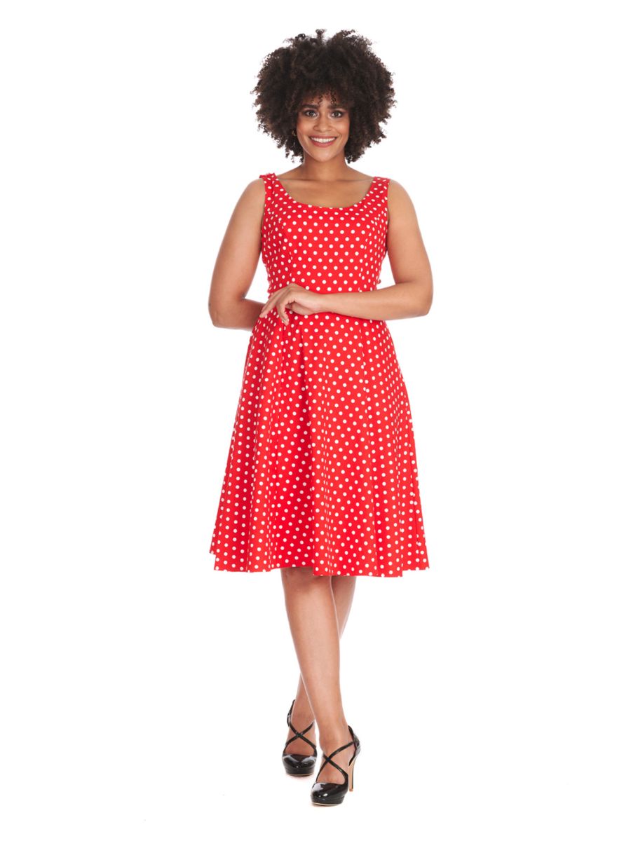 DOT DAYS SWING DRESS Red