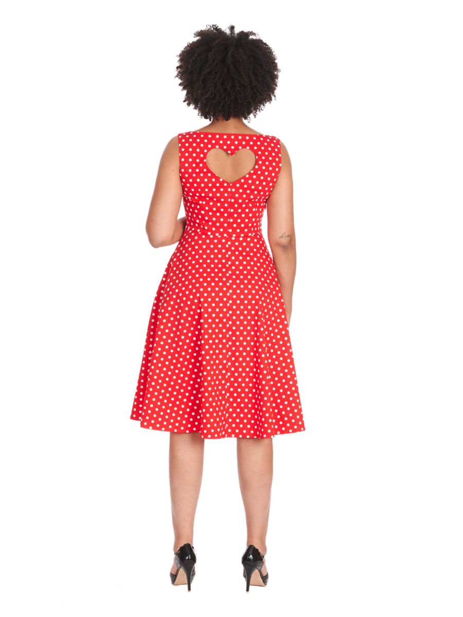 DOT DAYS SWING DRESS Red