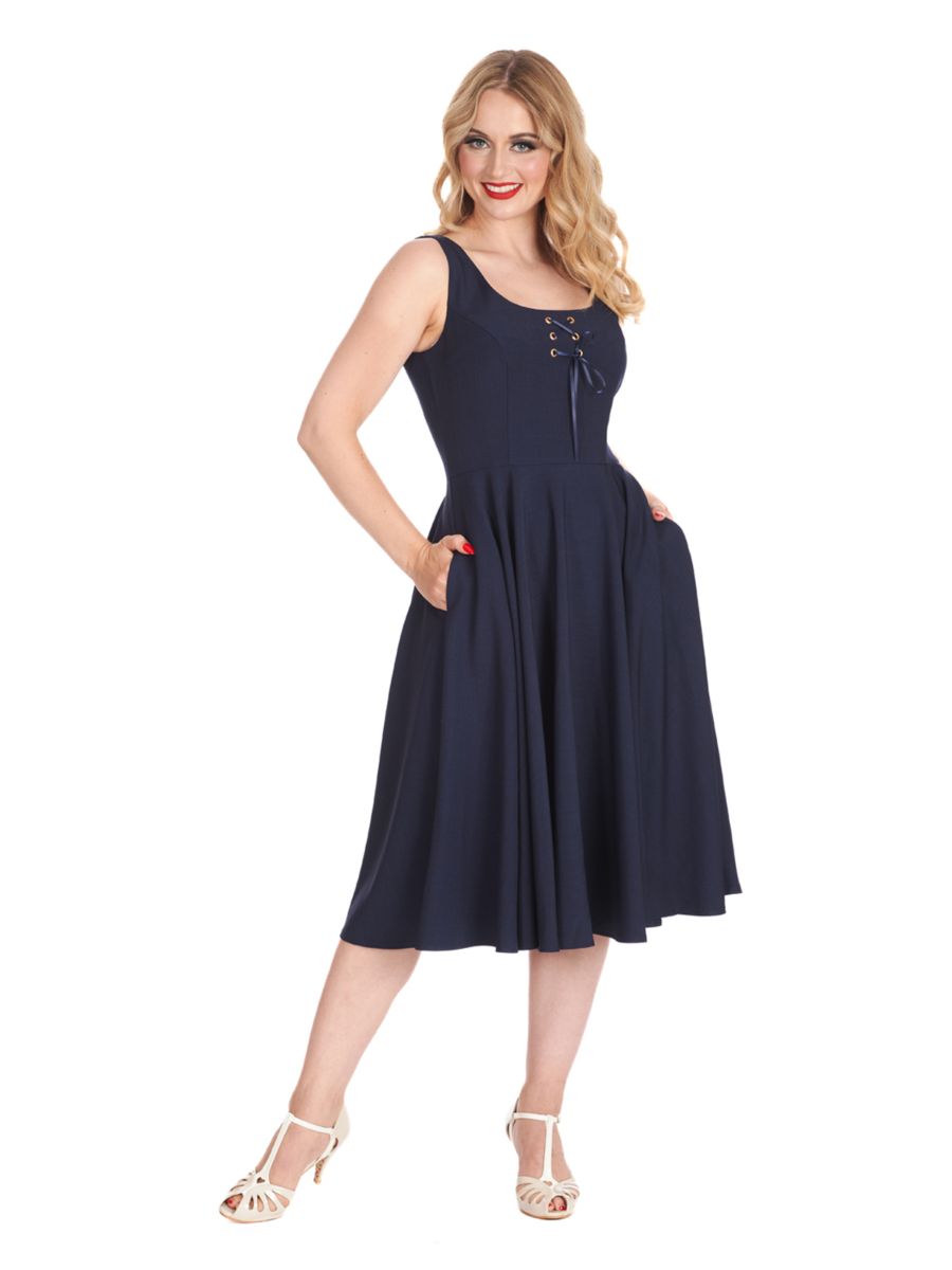ROPE SWING DRESS Navy