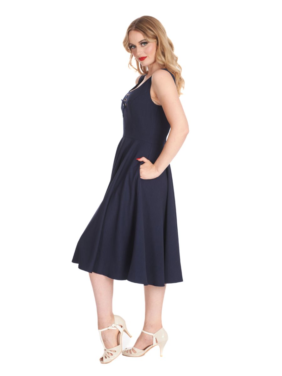 ROPE SWING DRESS Navy