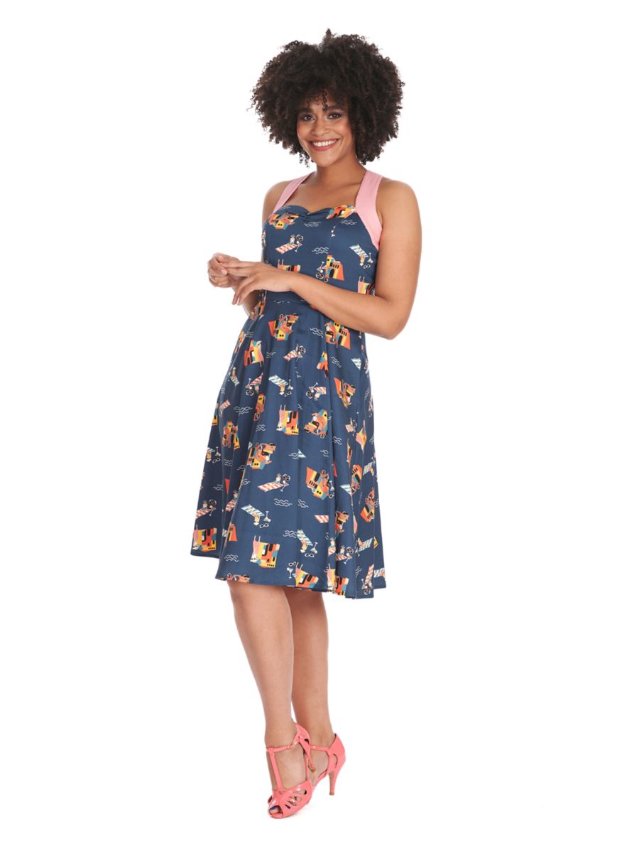 PORTOFINO LIVING SWING DRESS Blue