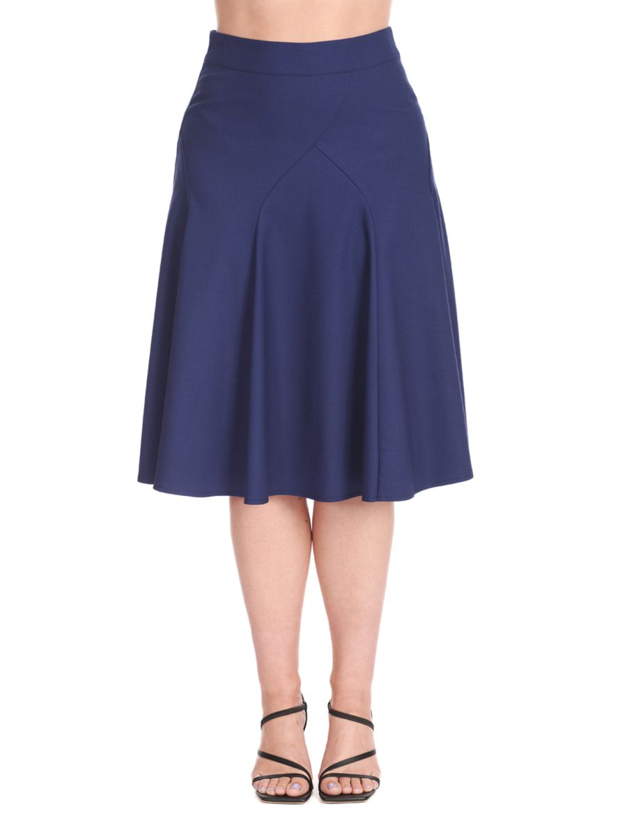 CAROL CLASSIC PANEL DETAIL SKIRT Navy