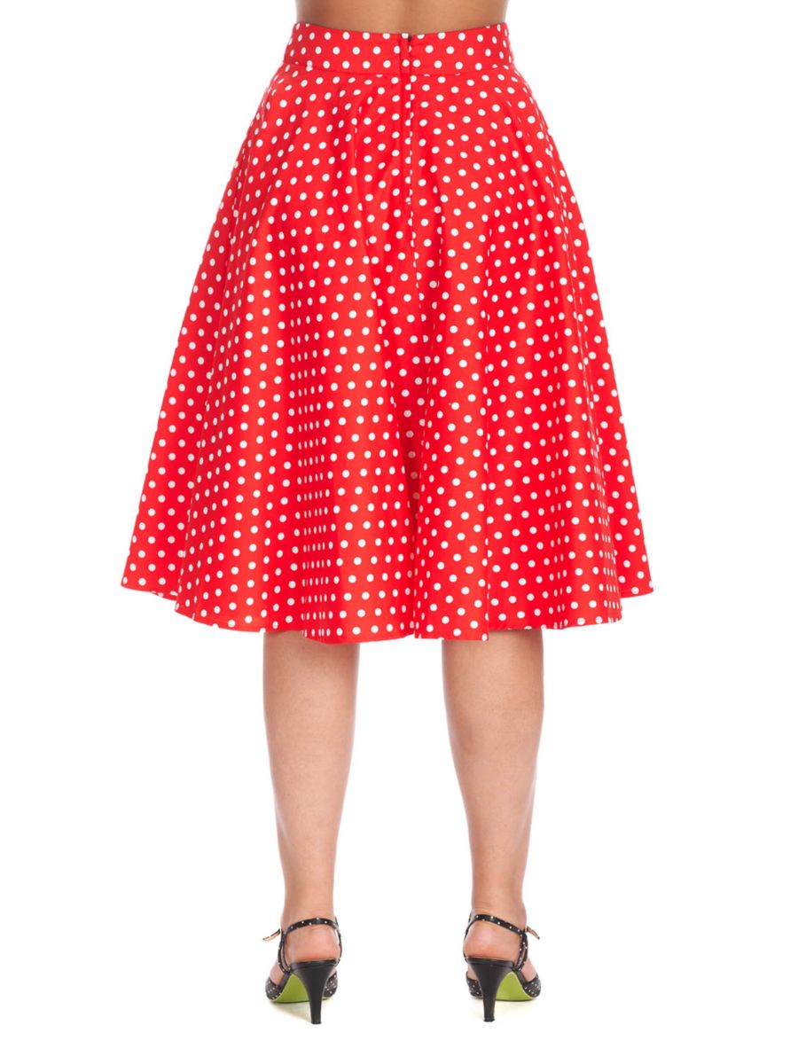 DOT DAYS SWING SKIRT Red