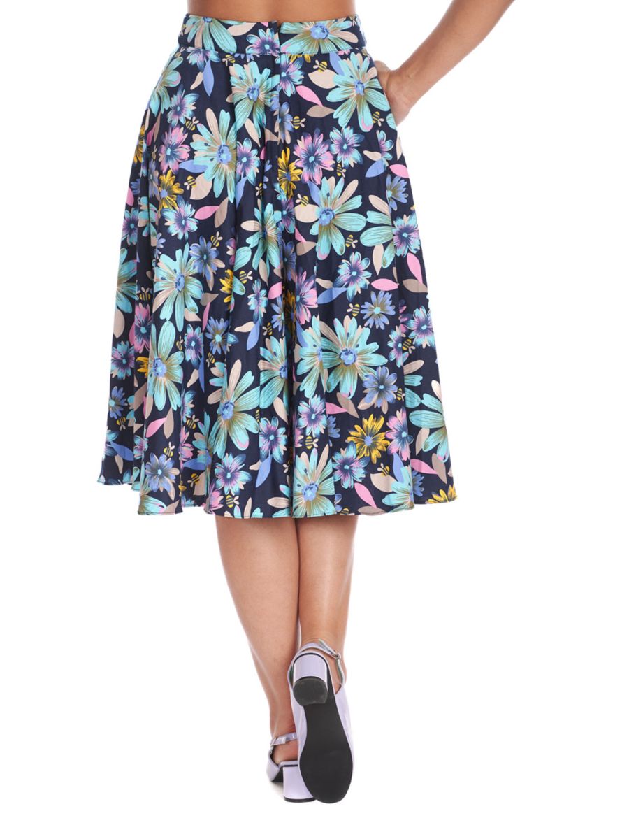 SUMMER BEE SWING SKIRT  Navy