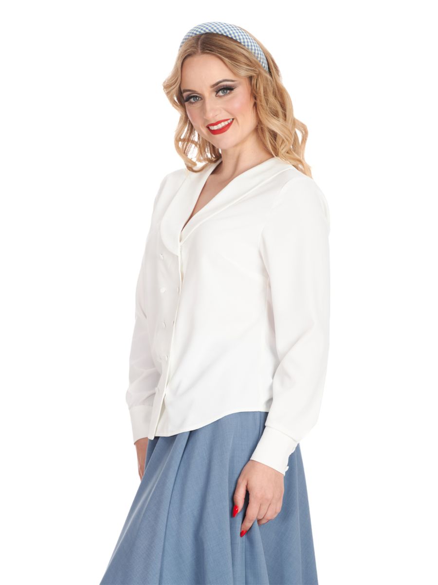 MARIA BLOUSE White
