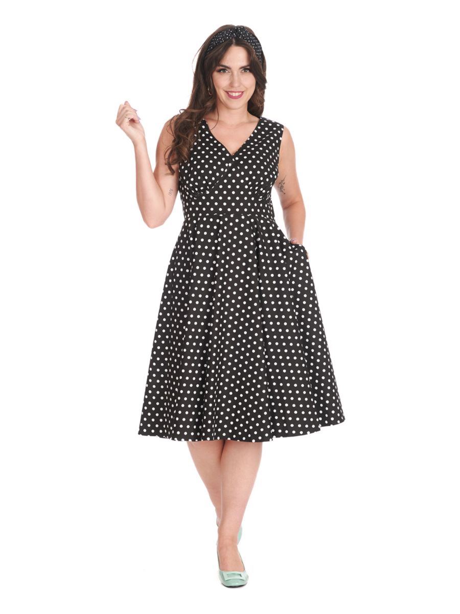 SUMMER OF SPOTS DRESS Black
