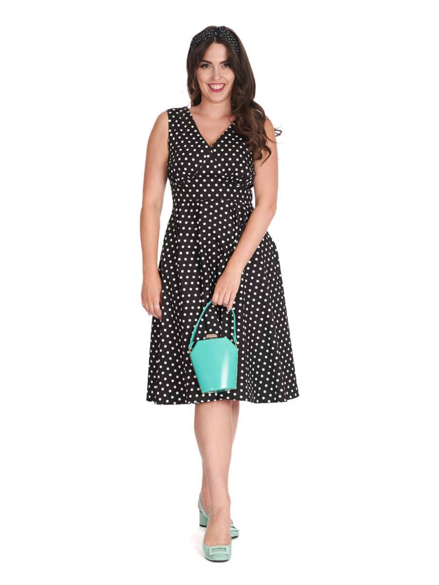 SUMMER OF SPOTS DRESS Black