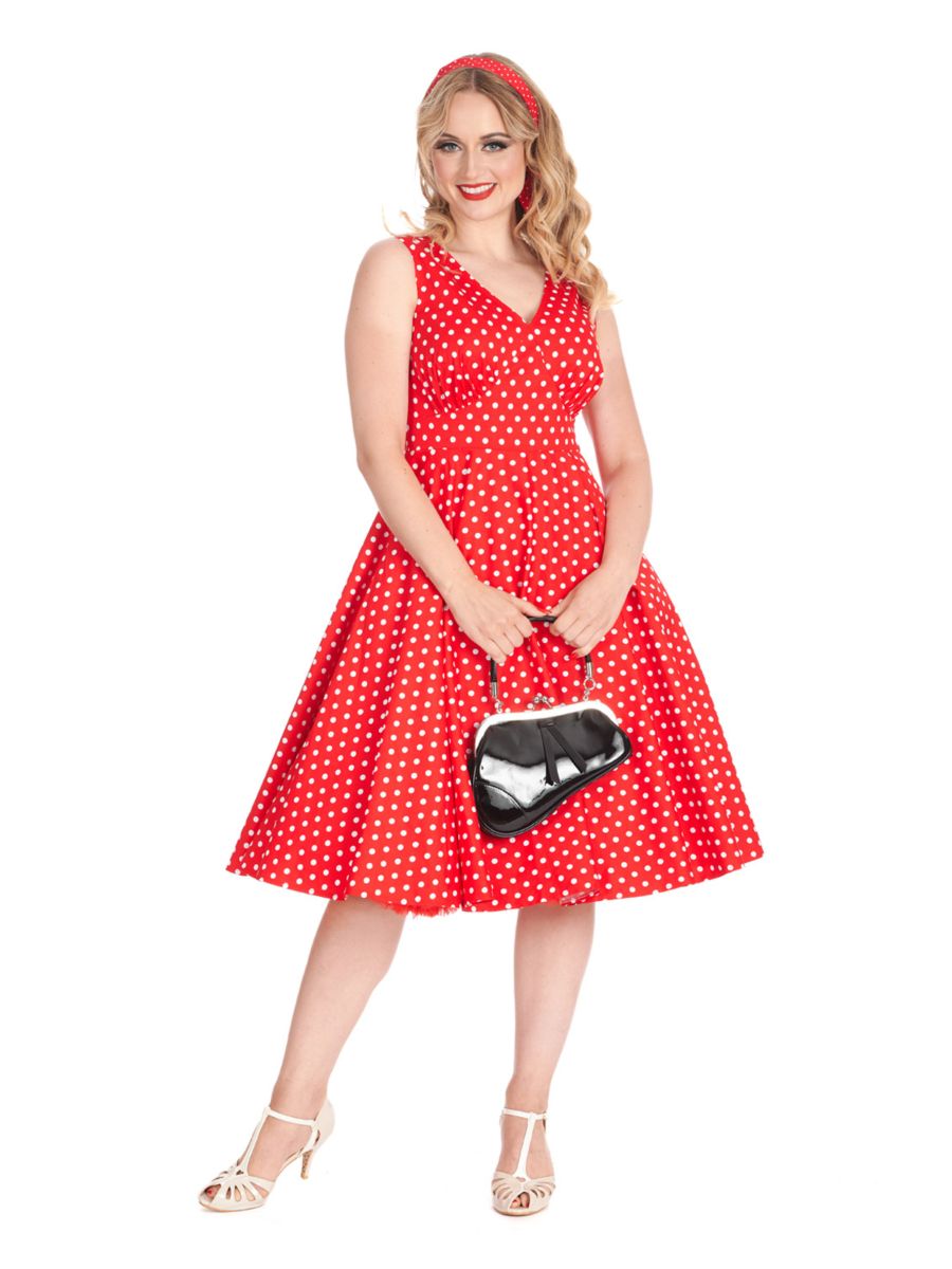 SUMMER OF SPOTS DRESS Red