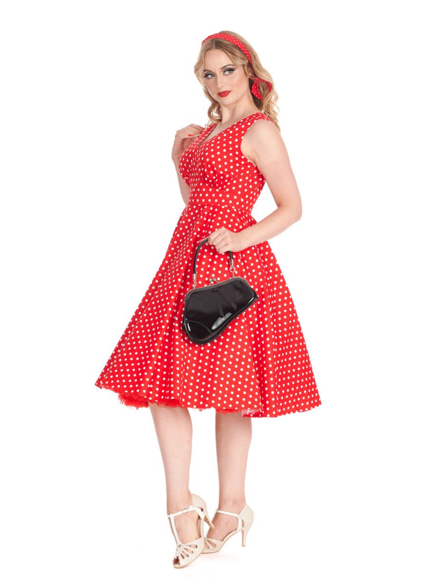SUMMER OF SPOTS DRESS Red