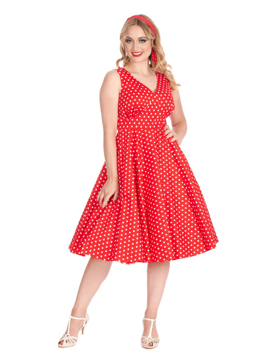 SUMMER OF SPOTS DRESS Red