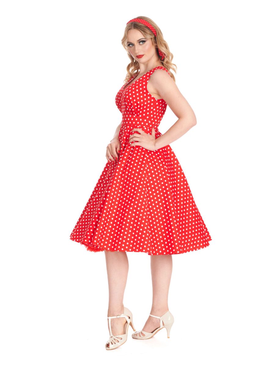 SUMMER OF SPOTS DRESS Red
