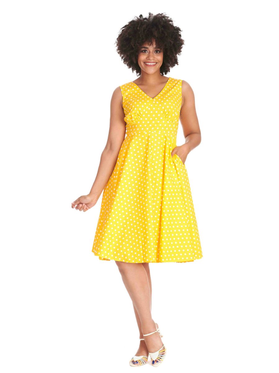 SUMMER OF SPOTS DRESS Yellow