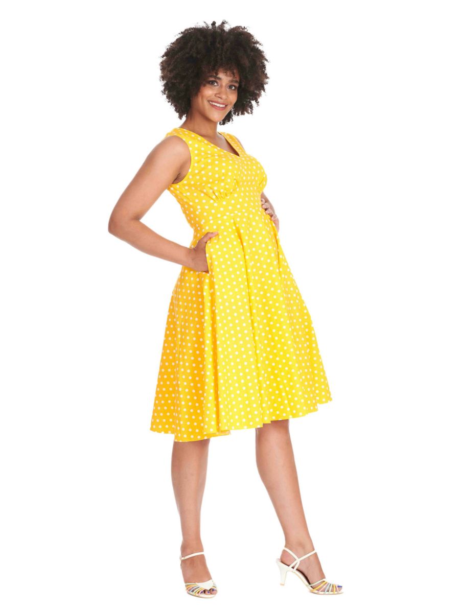 SUMMER OF SPOTS DRESS Yellow