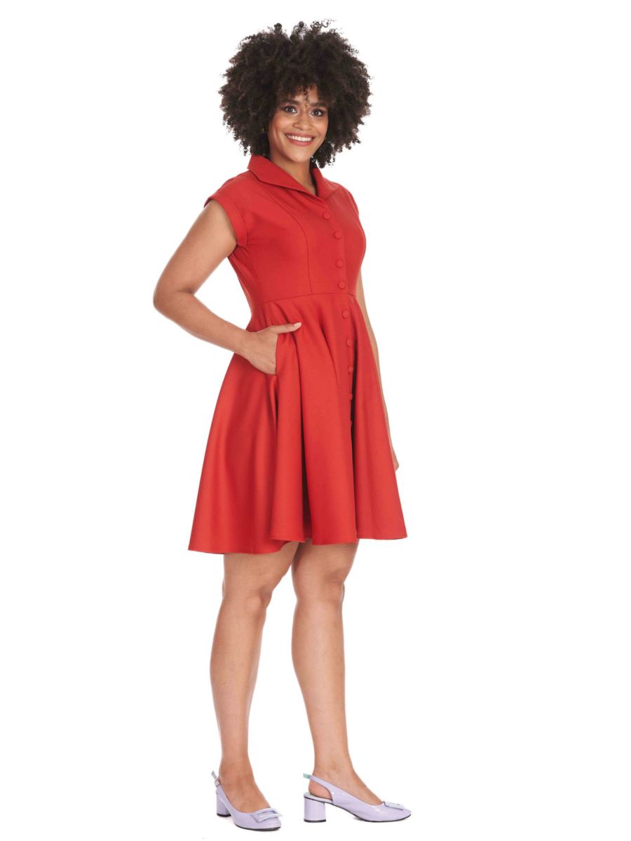 DOLL SWING DRESS Red