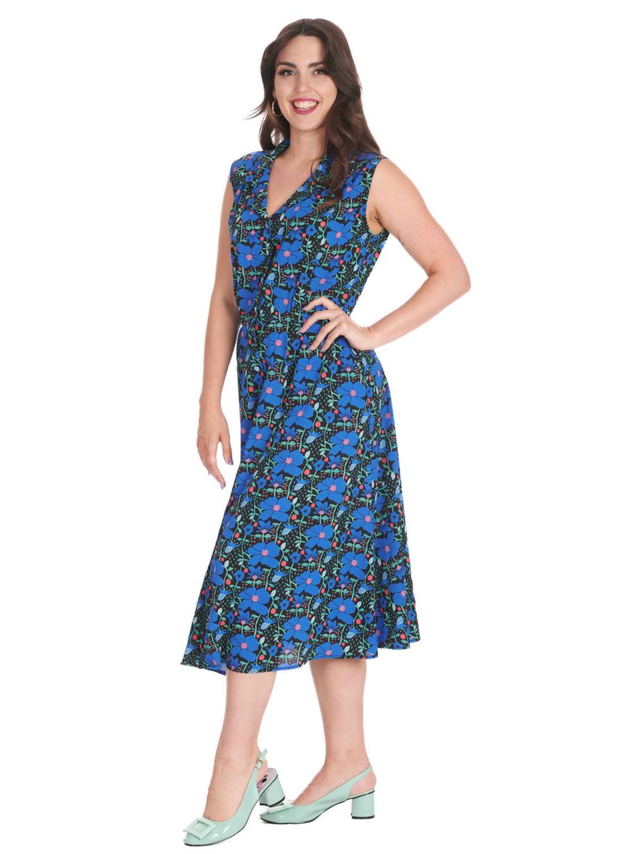 FLOWER POWER DRESS Blue
