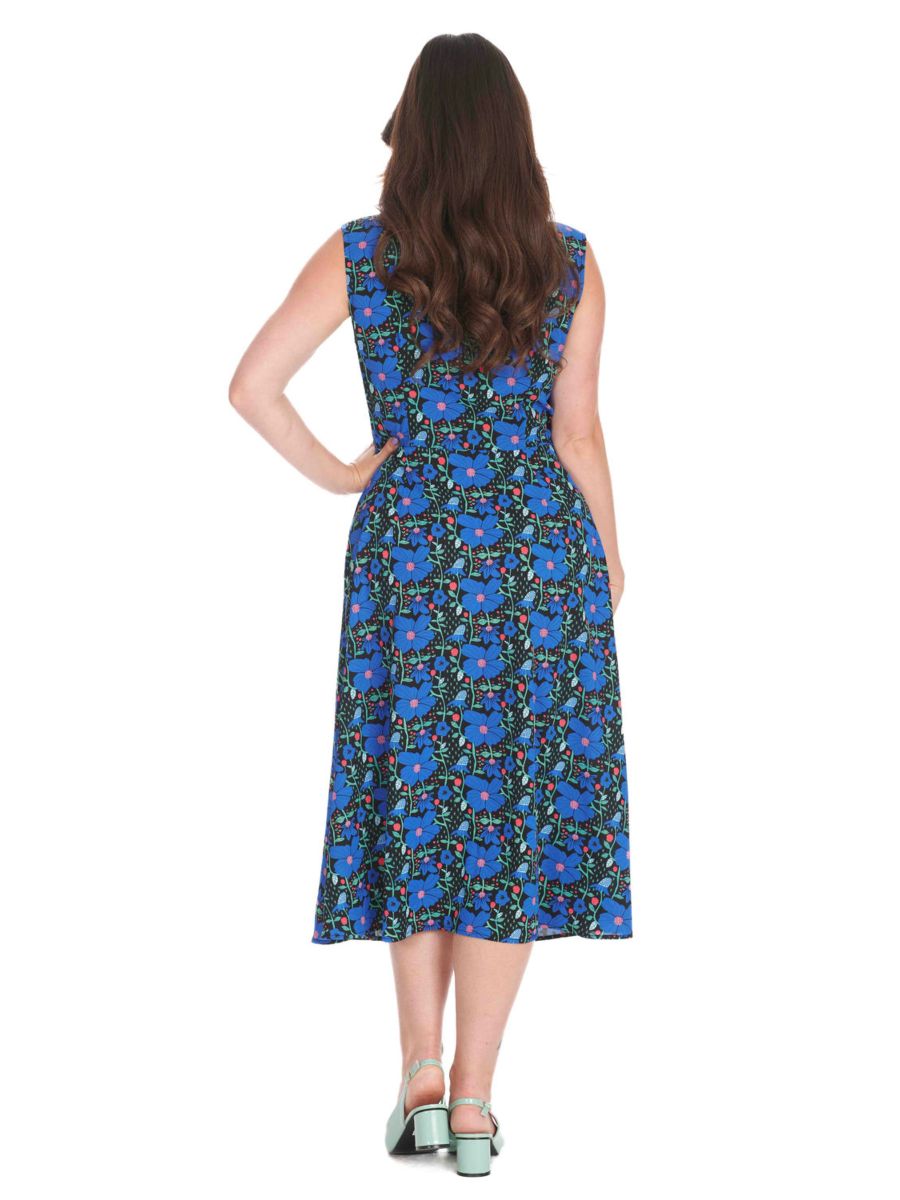 FLOWER POWER DRESS Blue