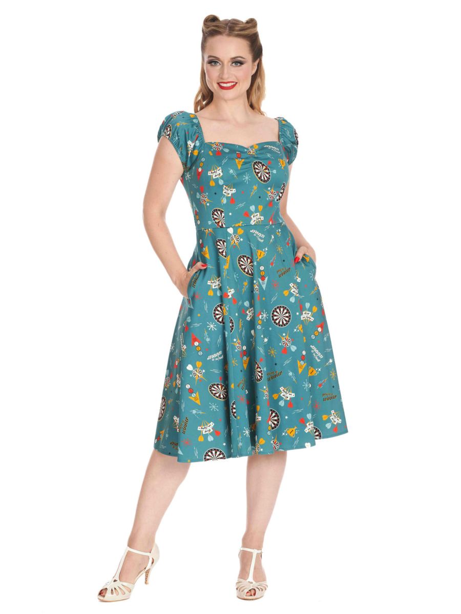KEEP EM FLYING SWING OFF SHOULDER DRESS Teal