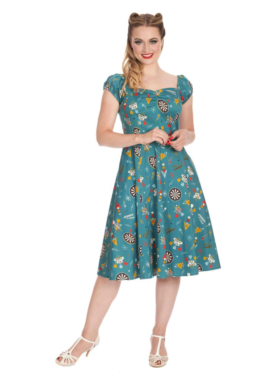 KEEP EM FLYING SWING OFF SHOULDER DRESS Teal