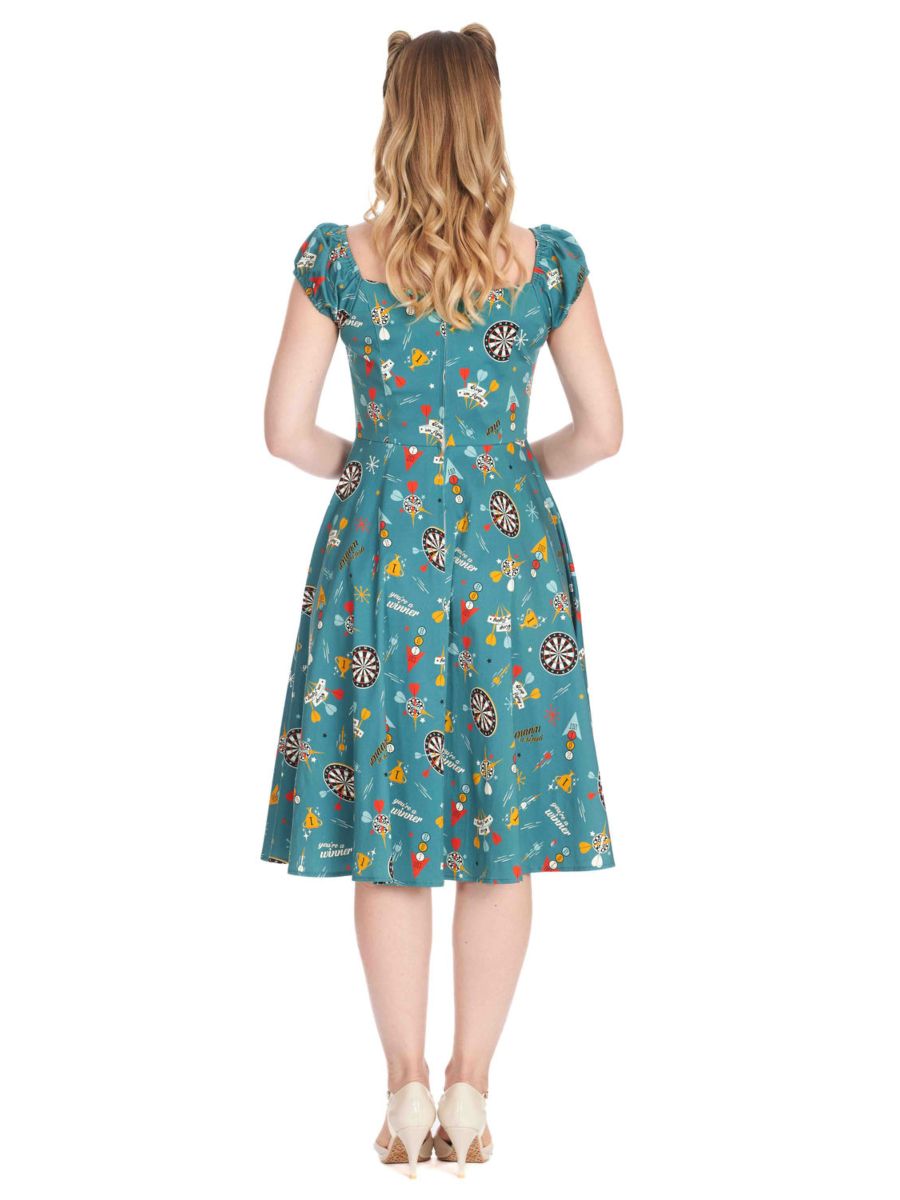 KEEP EM FLYING SWING OFF SHOULDER DRESS Teal