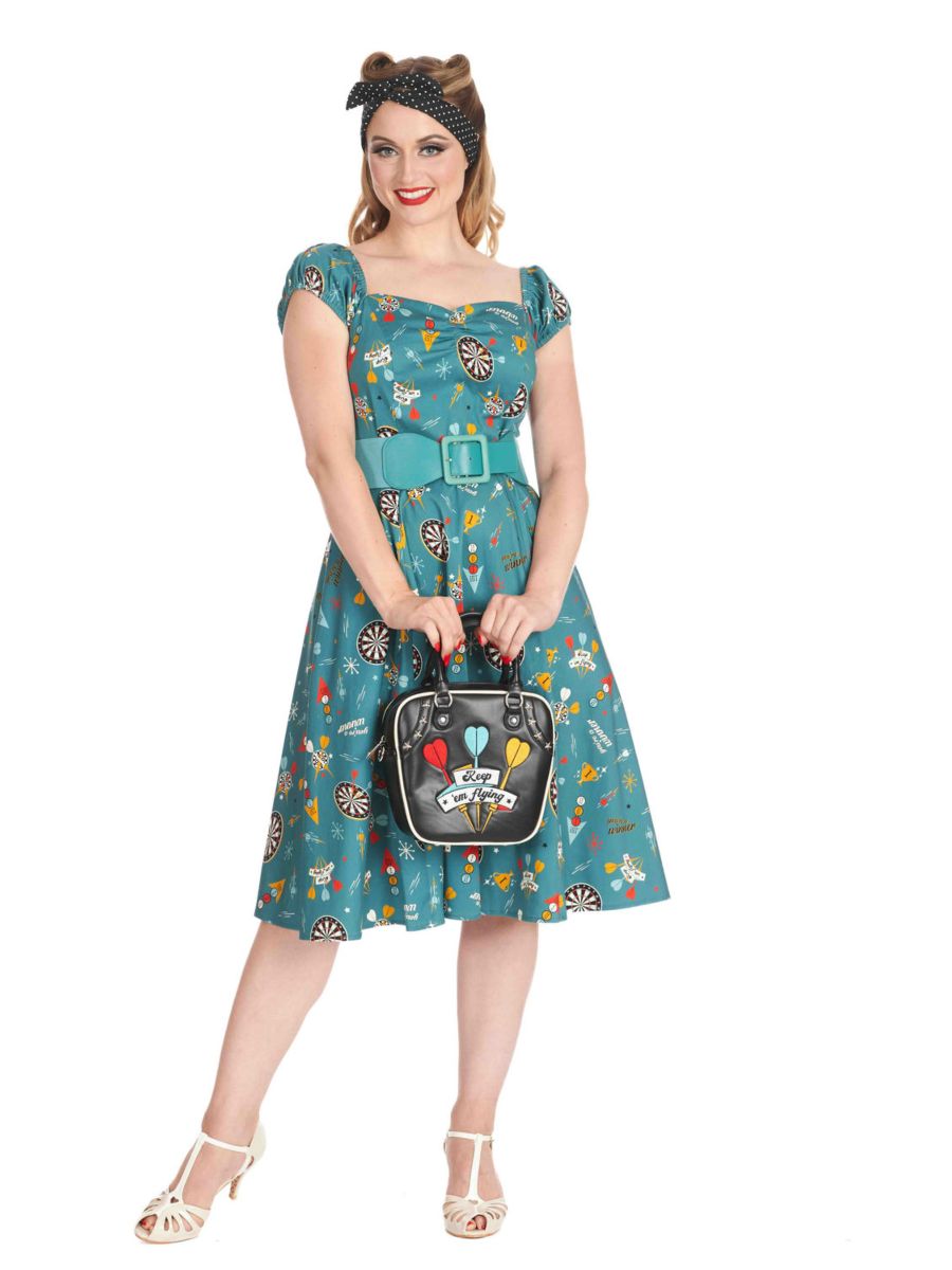 KEEP EM FLYING SWING OFF SHOULDER DRESS Teal